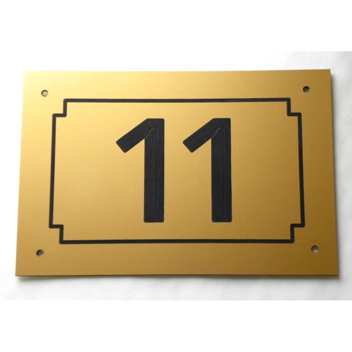 Plaque numéro maison plaque dorée – 30x20cm